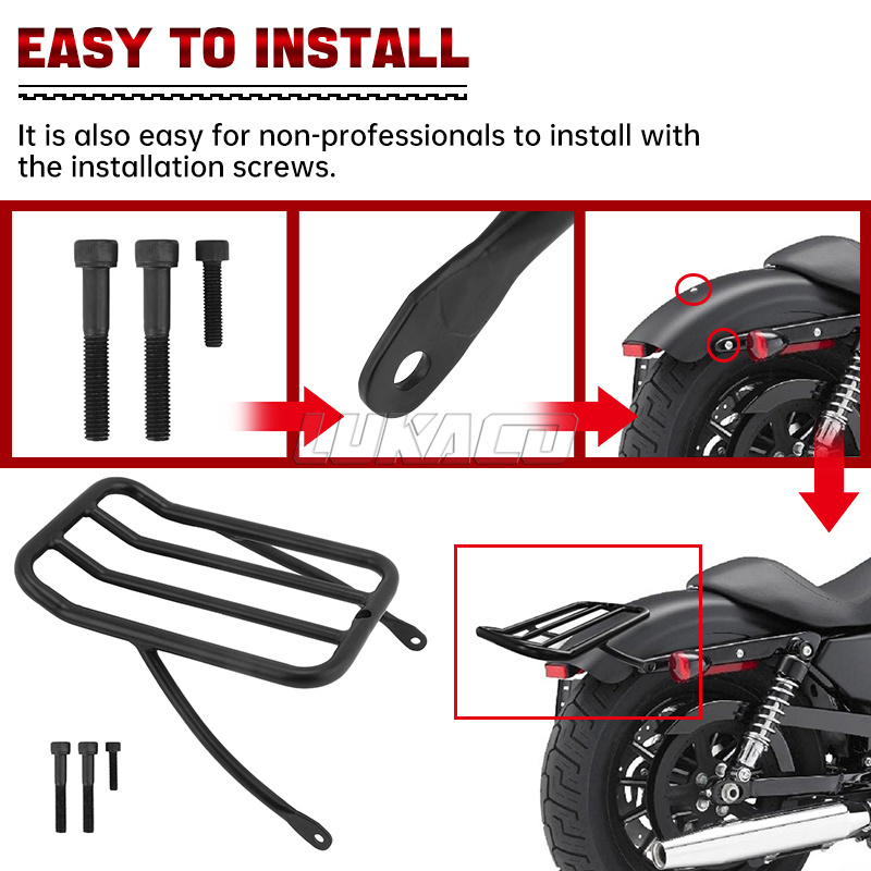 Respaldo de hierro para pasaje - Motorcycle Gear Rack reseña y precio