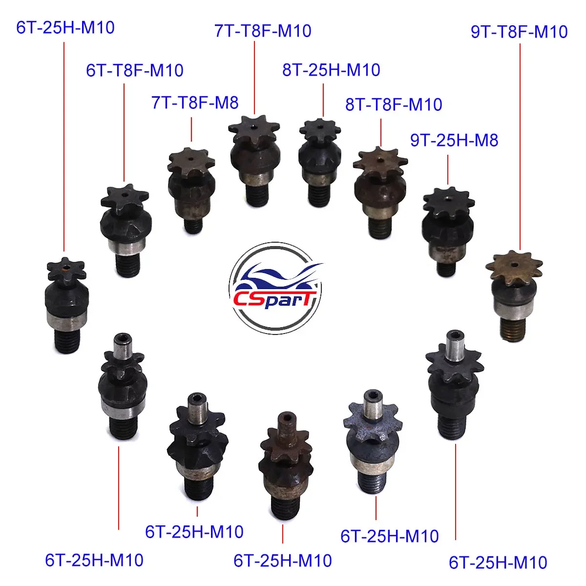 6T 7T 8T 9T 25H T8F M8 M10 caj - Motorcycle Gear Rack reseña y precio