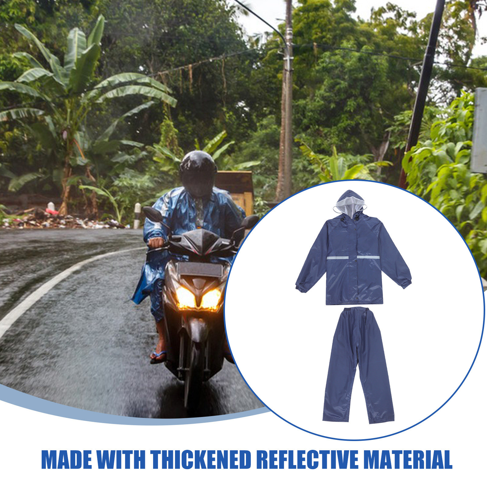 Conjunto de Impermeable y Pant - Motorcycle Gear Rain reseña y precio